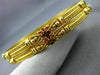 ANTIQUE AAA ENAMEL 22KT YELLOW GOLD 3D FILIGREE FLOWER BANGLE BRACELET #2058