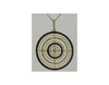 .82CT WHITE & BLACK DIAMOND 14KT BLACK & YELLOW GOLD 3D MULTI CIRCULAR PENDANT