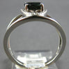 ESTATE LARGE 1.53CT DIAMOND & AAA SAPPHIRE 14KT WHITE GOLD OVAL & ROUND FUN RING