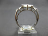 .75CT DIAMOND 14KT WHITE GOLD PRINCESS 3D PAST PRESENT FUTURE ANNIVERSARY RING