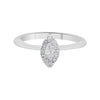 .27CT DIAMOND 18KT WHITE GOLD MARQUISE & ROUND CLASSIC SOLITAIRE ENGAGEMENT RING