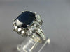 7.92CT DIAMOND & AAA SAPPHIRE 14KT WHITE GOLD SQUARE HALO ENGAGEMENT RING #27611