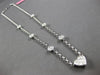 1.5CT DIAMOND 18KT WHITE GOLD HEART CIRCULAR BY THE YARD INVISIBLE LOVE NECKLACE