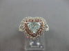 LARGE GIA 1.73CT WHITE PINK & BLUE DIAMOND 18KT WHITE GOLD HALO ENGAGEMENT RING