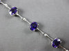 6.42CT DIAMOND & AAA AMETHYST 14K WHITE GOLD OVAL & ROUND BAMBOO TENNIS BRACELET