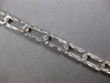 ESTATE LONG 14KT WHITE GOLD 3D CLASSIC OVAL DIAMOND CUT LINK BRACELET