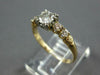 ANTIQUE .51CT DIAMOND 14KT 2 TONE GOLD 5 STONE FILIGREE FISHTAIL ENGAGEMENT RING