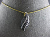.90CT WHITE & BLACK DIAMOND 14KT YELLOW GOLD TEAR DROP FLOATING PENDANT #27971