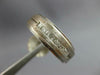 ESTATE .45CT DIAMOND 14K WHITE GOLD PRINCESS MATTE & SHINY COMFORT FIT MENS RING