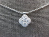 ESTATE 1.11CT DIAMOND 18K WHITE GOLD FLOWER BY THE YARD INVISIBLE LOVE NECKLACE