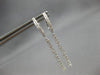 .93CT DIAMOND 18K WHITE GOLD 3D BY THE YARD CLIP ON CHANDELIER HANGING EARRINGS