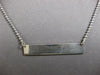ESTATE LARGE 14KT WHITE GOLD 3D CLASSIC ENGRAVABLE BAR LOVE NECKLACE