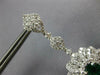 ESTATE EXTRA LARGE 7.34CT DIAMOND & AAA EMERALD 18KT WHITE GOLD HANGING EARRINGS