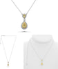 1.21CT WHITE & FANCY YELLOW DIAMOND 18KT 2 TONE GOLD PEAR SHAPE & ROUND NECKLACE
