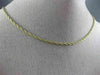 ANTIQUE 14KT YELLOW GOLD 3D HANDCRAFTED CLASSIC ROPE CHAIN NECKLACE #26339