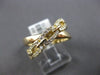 LARGE .69CT DIAMOND 14KT YELLOW GOLD 3D OVAL LINK CRISS CROSS INFINITY LOVE RING