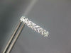 ESTATE .81CT DIAMOND 18KT WHITE GOLD 3D ROUND OVAL SHAPE HUGGIE HANGING EARRINGS