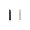 ESTATE 1.50CT WHITE & BLACK DIAMOND 18KT WHITE GOLD PAVE HUGGIE HANGING EARRINGS