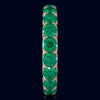 3.60CT AAA EMERALD 14KT ROSE GOLD 3D CLASSIC SHARED PRONG ETERNITY FUN LOVE RING