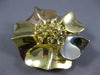 ANTIQUE 18KT WHITE YELLOW & ROSE GOLD FLOWER FILIGREE KOROVA PIN BROOCH #3067