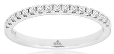 .22CT DIAMOND 14KT WHITE GOLD 3D ROUND SEMI ETERNITY WEDDING ANNIVERSARY RING