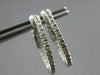 ESTATE .50CT DIAMOND 14KT WHITE GOLD ROUND INSIDE OUT FUN HOOP HANGING EARRINGS