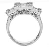 1.90CT DIAMOND 18K WHITE GOLD ROUND & BAGUETTE SQUARE INVISIBLE ANNIVERSARY RING