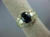 ESTATE WIDE 1.96CT DIAMOND & AAA SAPPHIRE 18KT YELLOW GOLD 3D ENGAGEMENT RING