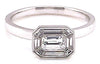 .39CT DIAMOND 18KT WHITE GOLD 3D BAGUETTE EMERALD CUT INVISIBLE BEZEL LOVE RING