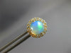 2.63CT DIAMOND & AAA AUSTRALIAN OPAL 14KT YELLOW GOLD ROUND HALO STUD EARRINGS