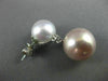 LARGE .28CT DIAMOND & AAA PINK WHITE SOUTH SEA PEARLS 18KT WHITE GOLD EARRINGS