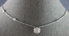 ESTATE .80CT DIAMOND 14KT WHITE GOLD 3D FLOWER BY THE YARD LOVE NECKLACE #27627