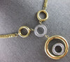 LARGE .32CT DIAMOND 14KT 2 TONE GOLD MULTI CIRCULAR BY THE YARD LARIAT NECKLACE