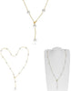 ESTATE AAA SOUTH SEA PEARL 18KT YELLOW GOLD 3D BY THE YARD LARIAT LOVE NECKLACE
