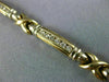ESTATE LARGE 1.36CT DIAMOND 14KT YELLOW GOLD 3D CLASSIC X LOVE TENNIS BRACELET