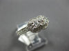 .54CT DIAMOND 14KT WHITE GOLD CLASSIC ROUND 2 STONE HALO FILIGREE FUN LOVE RING