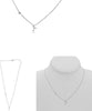 .09CT DIAMOND 14KT WHITE GOLD ROUND INITIAL T SOLITAIRE BY THE YARD FUN NECKLACE