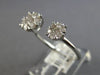 ESTATE .50CT DIAMOND 14KT WHITE GOLD 3D CLASSIC DOUBLE FLOWER TENSION FUN RING