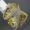 ESTATE LARGE 1.47CT DIAMOND 14KT YELLOW GOLD LUCKY STARFISH FUN RING