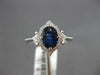 .97CT DIAMOND & AAA SAPPHIRE 14KT WHITE GOLD 3D OVAL & ROUND FILIGREE CROWN RING