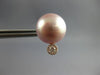 LARGE .18CT DIAMOND & AAA PINK SOUTH SEA PEARL 18KT ROSE GOLD HALO STUD EARRINGS