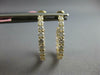 ESTATE 1.50CT DIAMOND 14KT YELLOW GOLD CLASSIC INSIDE OUT HOOP HANGING EARRINGS