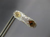 1.0CT DIAMOND 14KT 2 TONE GOLD SEMI HOOP GEOMETRICAL FUN HANGING EARRINGS #27313