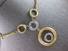 LARGE .32CT DIAMOND 14KT 2 TONE GOLD MULTI CIRCULAR BY THE YARD LARIAT NECKLACE
