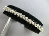 ESTATE 3.0CT DIAMOND 14KT WHITE GOLD 3D CLASSIC ROUND SWIRL TENNIS BRACELET