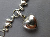 LONG 14K WHITE GOLD MATTE & SHINY MULTI ELEPHANT HEART FUN ANKLE BRACELET #27569