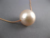 ESTATE LARGE AAA PINK SOUTH SEA PEARL 18K ROSE GOLD 3D CLASSIC FLOATING NECKLACE