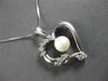 .35CT DIAMOND & AAA SOUTH SEA PEARL 14KT WHITE GOLD OPEN HEART FLOATING PENDANT