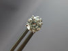 ESTATE 1.18CT DIAMOND 14KT WHITE GOLD 3D ROUND SOLITAIRE SCREWBACK STUD EARRINGS