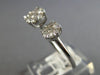 ESTATE .50CT DIAMOND 14KT WHITE GOLD 3D CLASSIC DOUBLE FLOWER TENSION FUN RING